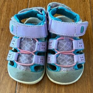 Kids Purple and Teal Sandals